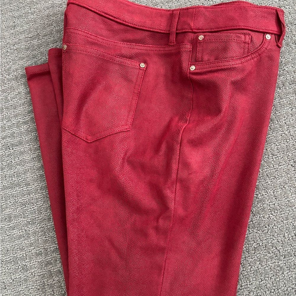 Chico's Snake skin Vibrant Red Pants